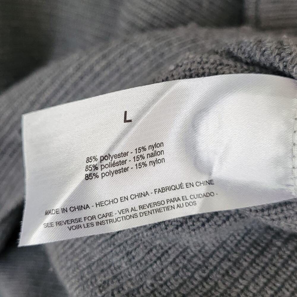 Ella Moss Women's Gray Ribbed Sweater Women's Large - Picture 2 of 4